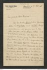Nachlass Franz Steindachner, Brief und 2 Leihformulare vonP. Pappenheim an Franz Steindachner (25.09.1908), Inv.Nr. 382.05, Seite 1